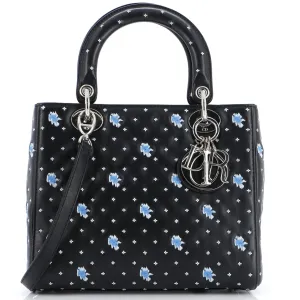 Lady Dior Bag Embroidered Calfskin Medium