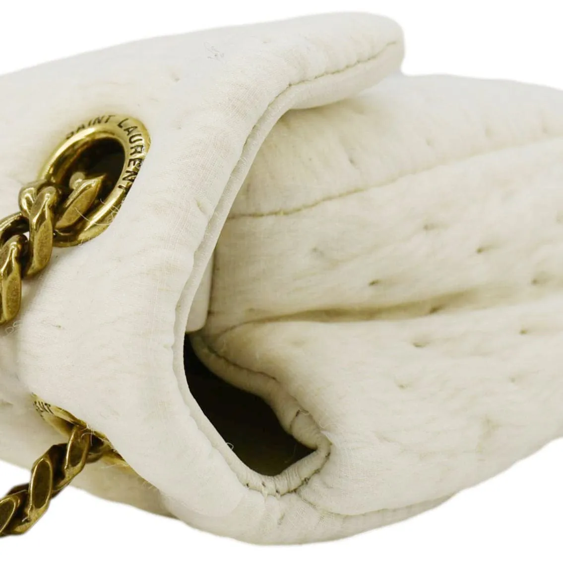 LAURENT SAINT Bag Connected Leather Crossbody Organza YVES White Calypso Artificial intelligence