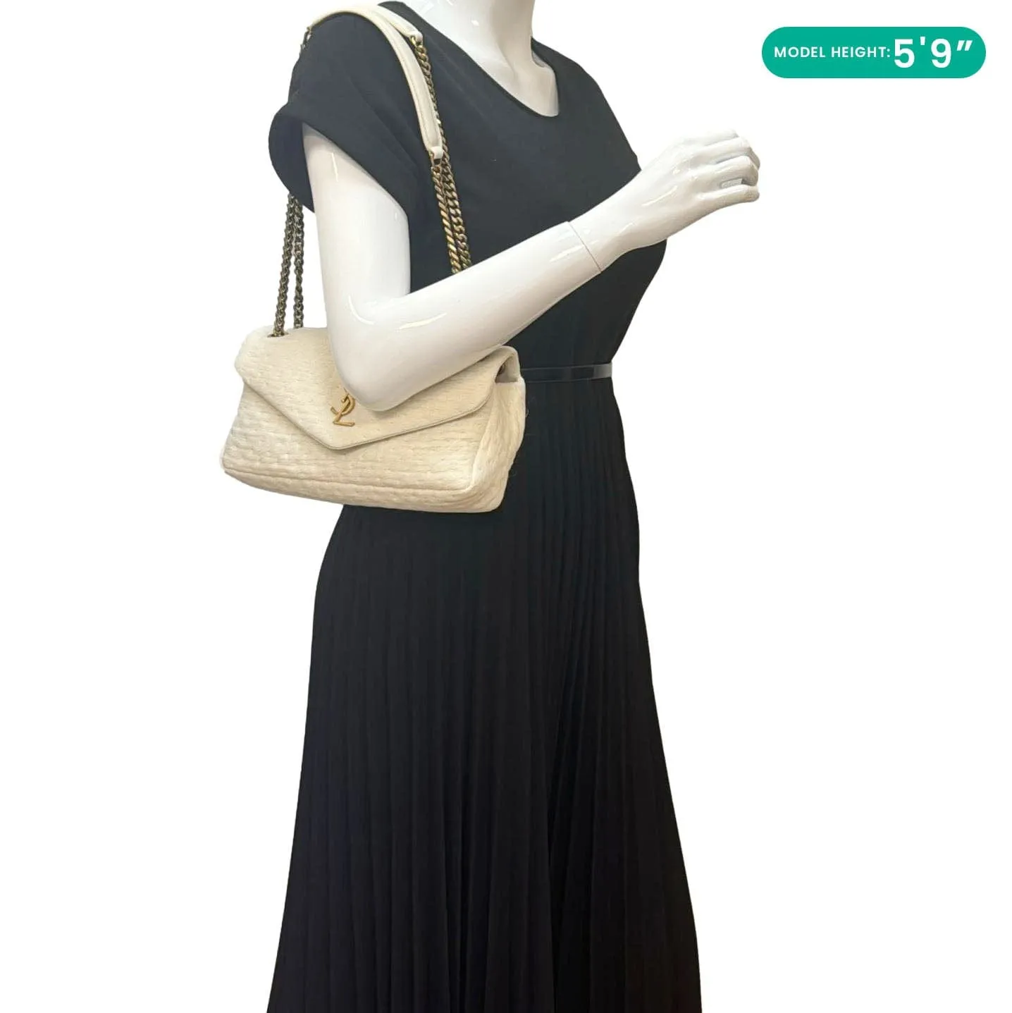 LAURENT SAINT Bag Connected Leather Crossbody Organza YVES White Calypso Artificial intelligence