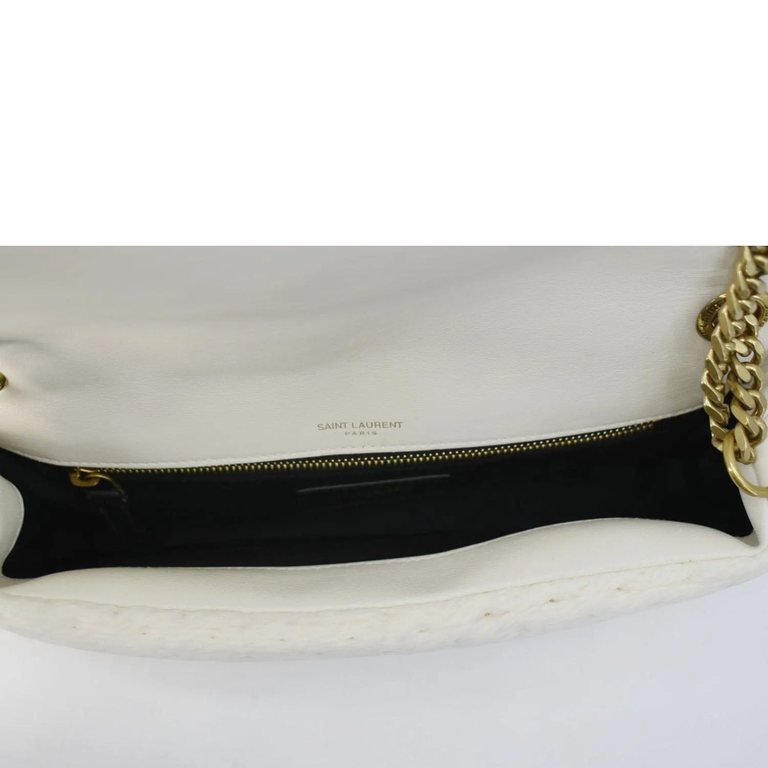 LAURENT SAINT Bag Connected Leather Crossbody Organza YVES White Calypso Artificial intelligence