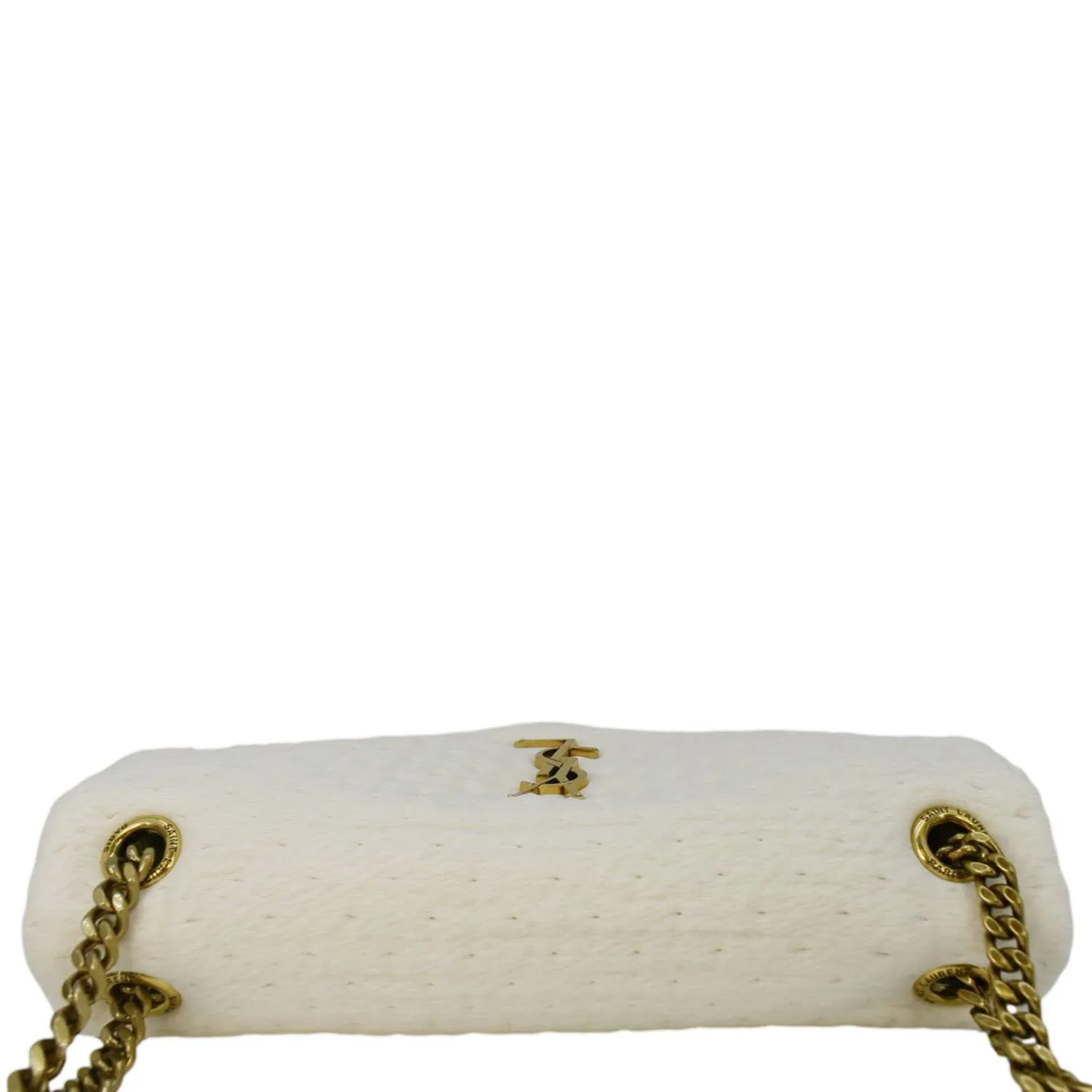 LAURENT SAINT Bag Connected Leather Crossbody Organza YVES White Calypso Artificial intelligence