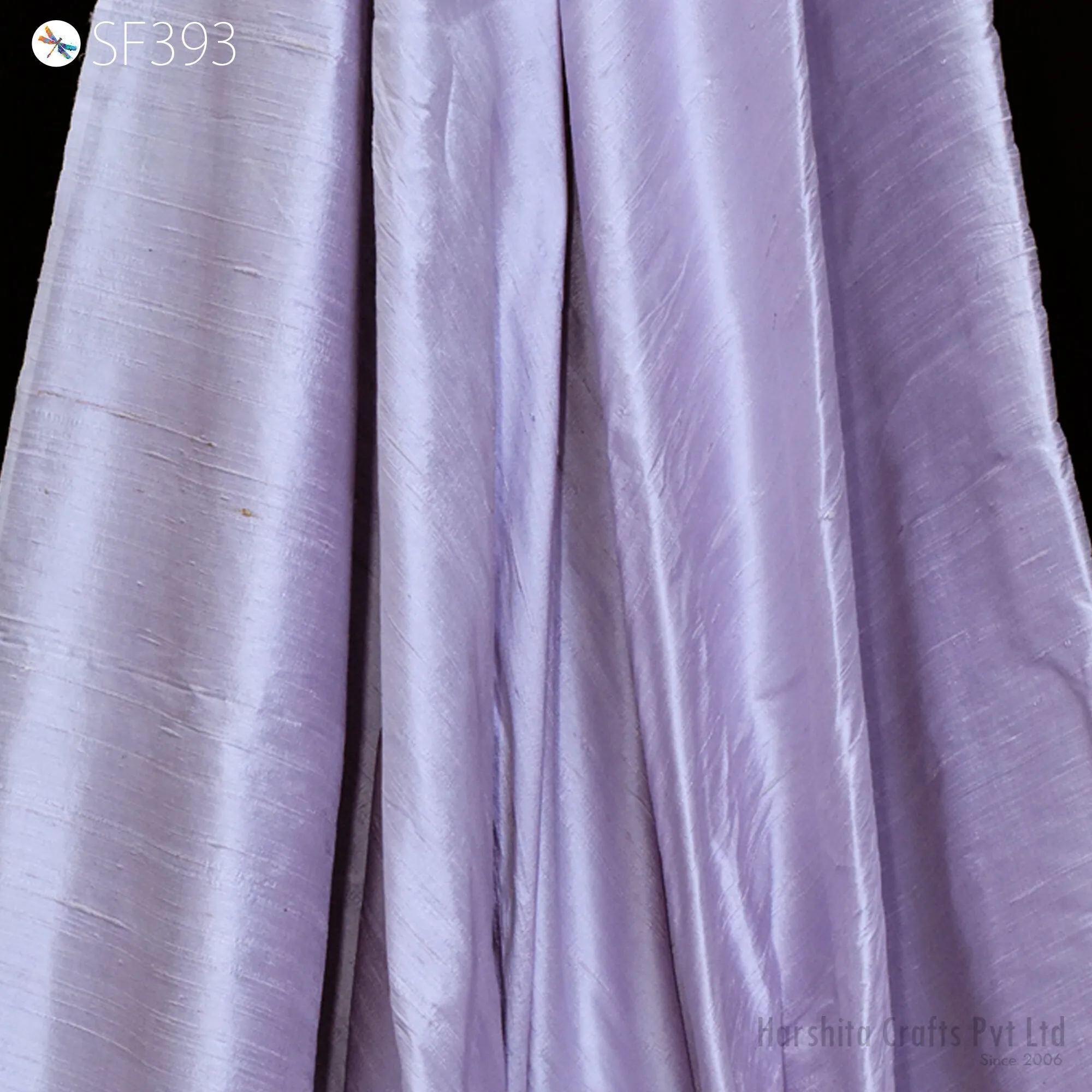 Lavender Pure Dupioni Fabric Shantung Raw Silk by the Yard Indian Bridal Wedding Dresses Pillowcases Drapery Curtains Costume Upholstery