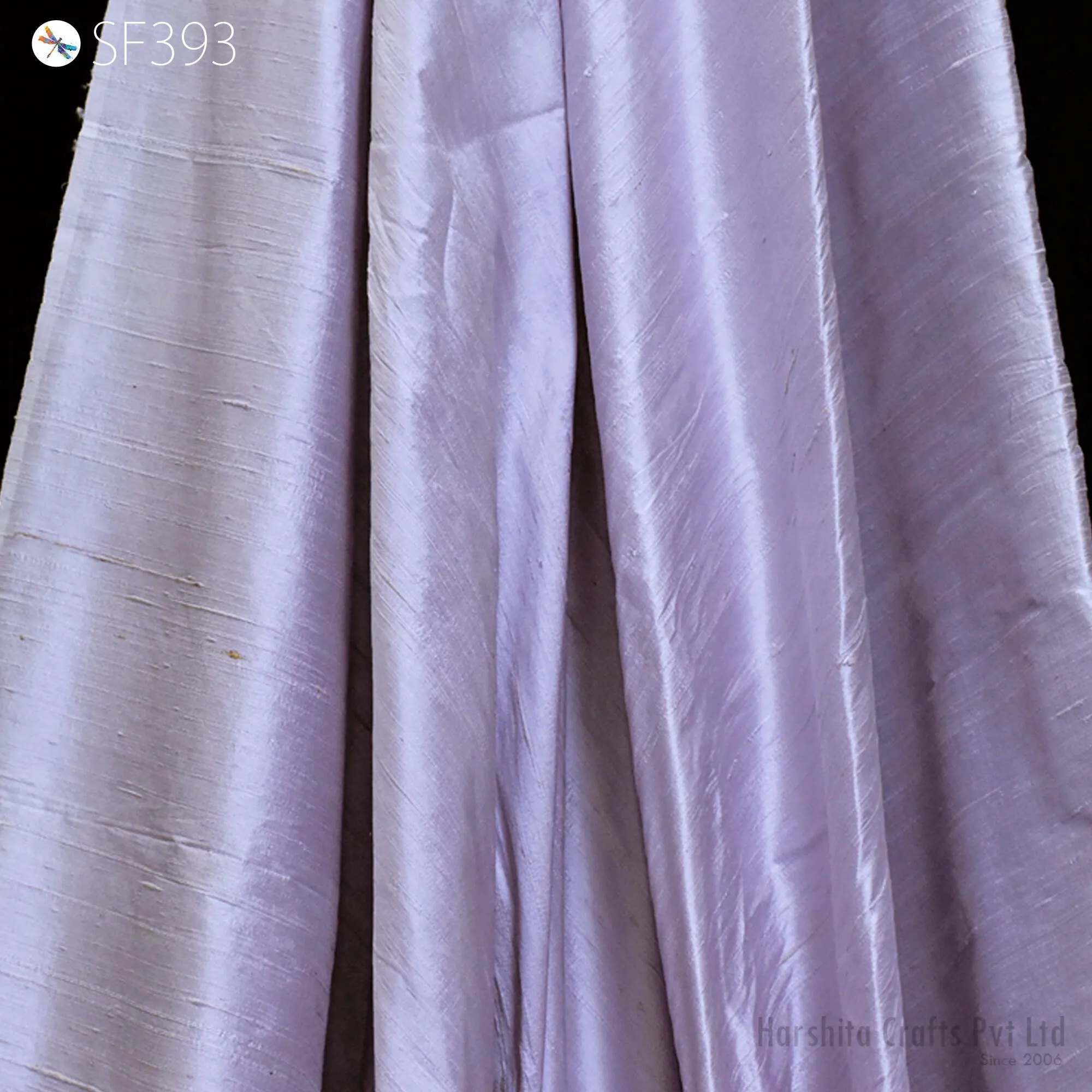 Lavender Pure Dupioni Fabric Shantung Raw Silk by the Yard Indian Bridal Wedding Dresses Pillowcases Drapery Curtains Costume Upholstery
