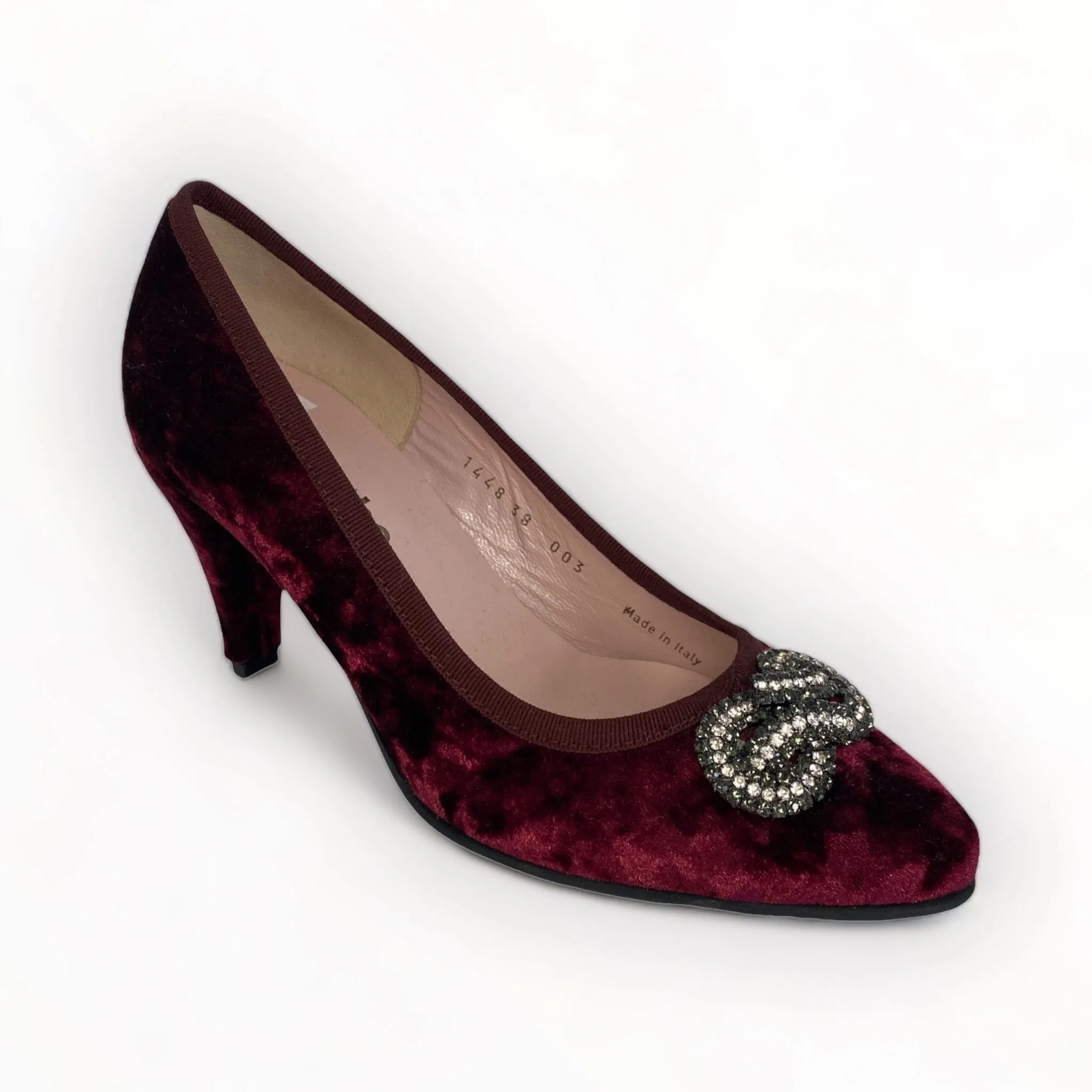 Le Babe Burgundy Velvet Shoe