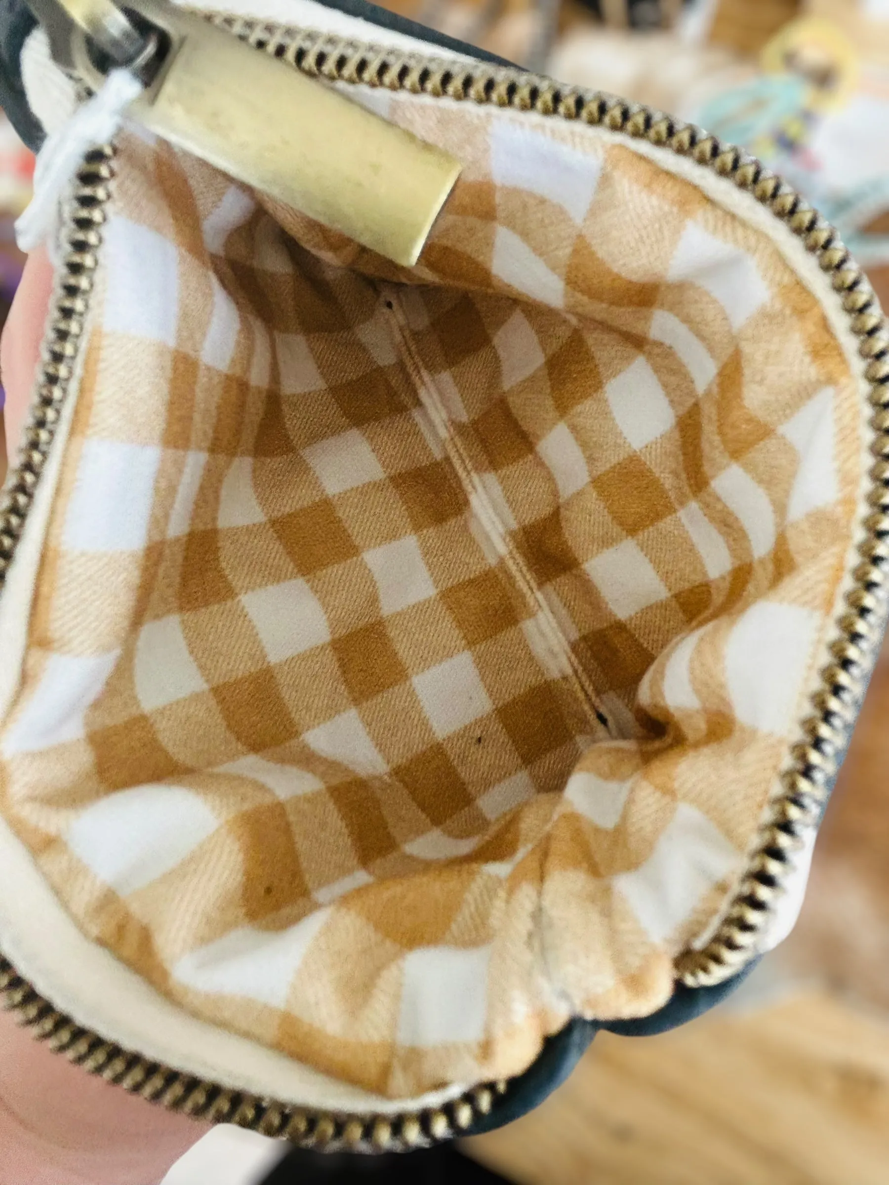 Leather & Fabric Dual Pocket Coin Purse