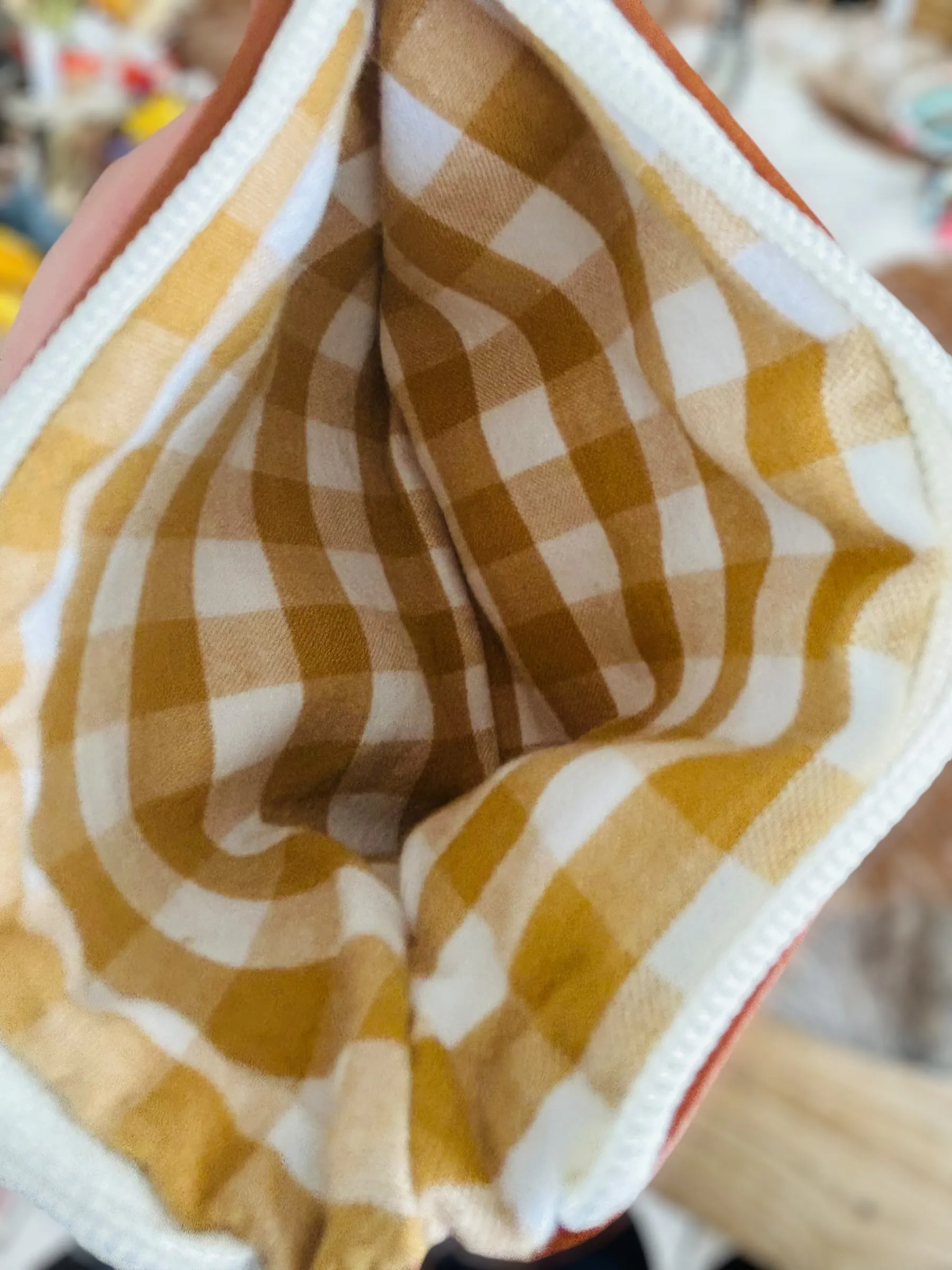 Leather & Fabric Dual Pocket Coin Purse