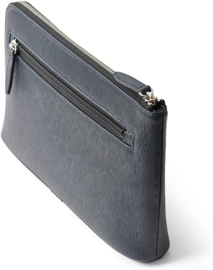 Leather Clutch Bag, New Jade, Made In Japan, No.622211