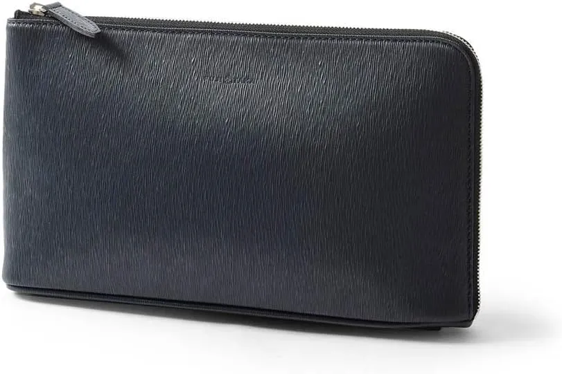 Leather Clutch Bag, New Jade, Made In Japan, No.622211