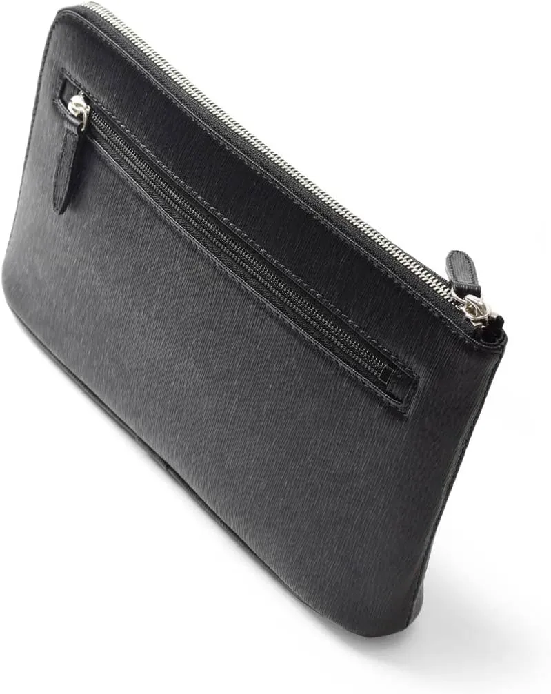 Leather Clutch Bag, New Jade, Made In Japan, No.622211