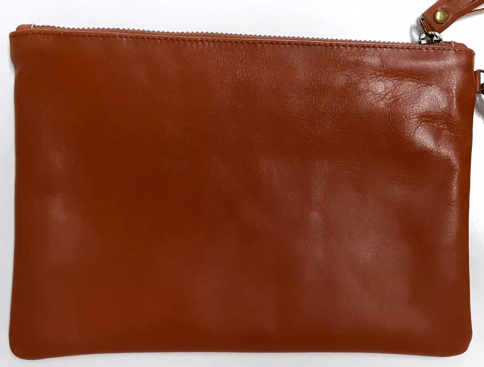 Leather clutch wallet