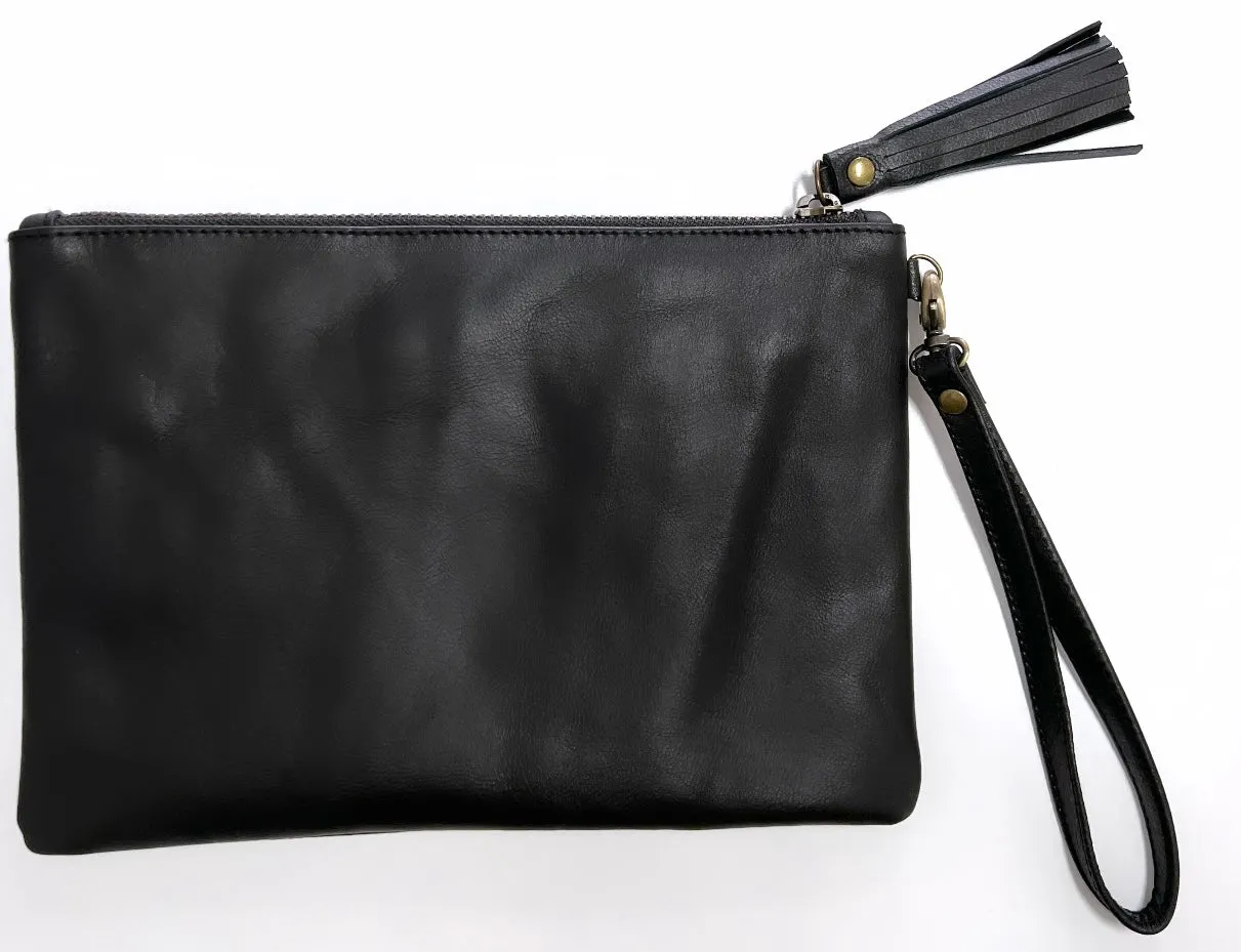Leather clutch wallet