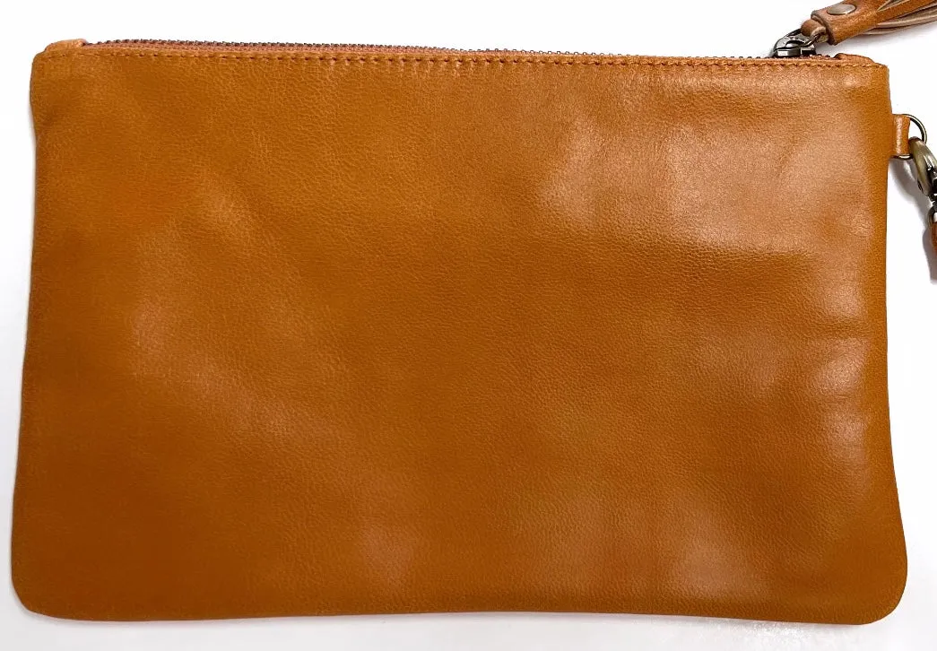 Leather clutch wallet