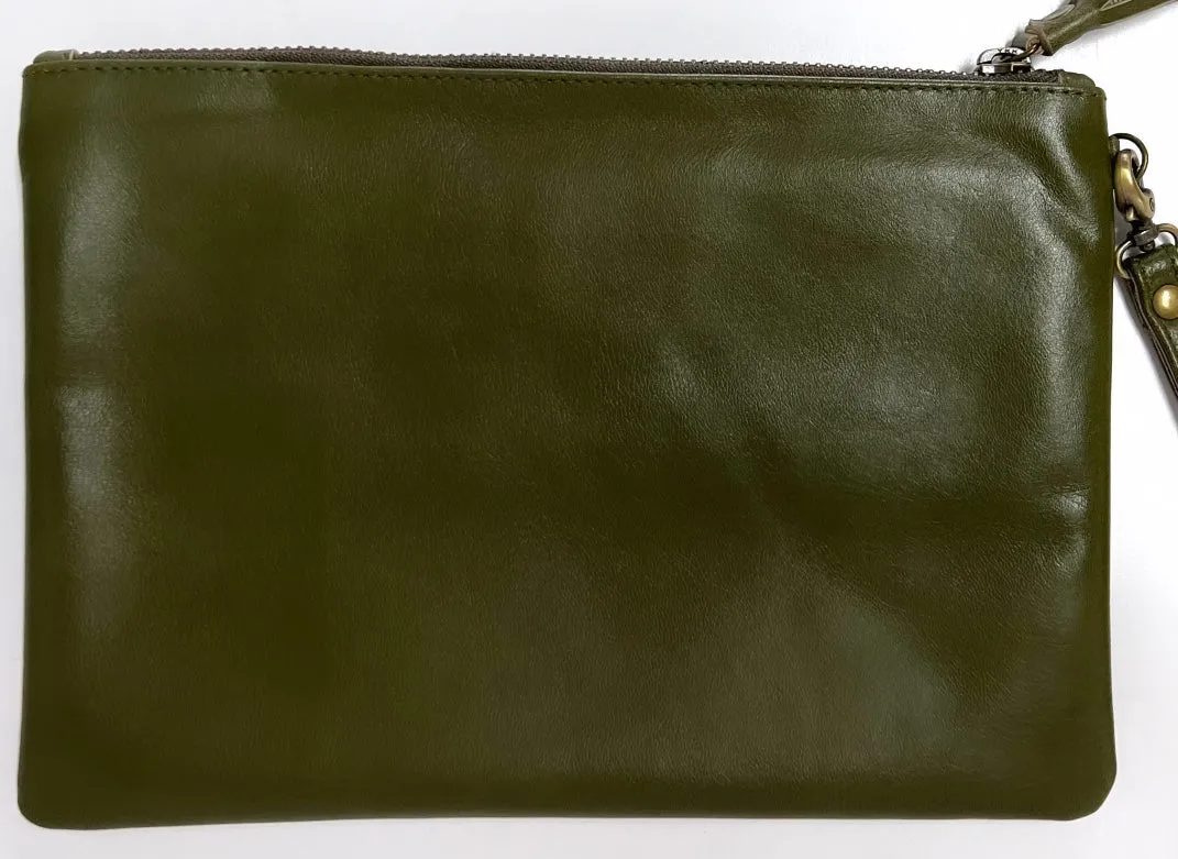 Leather clutch wallet