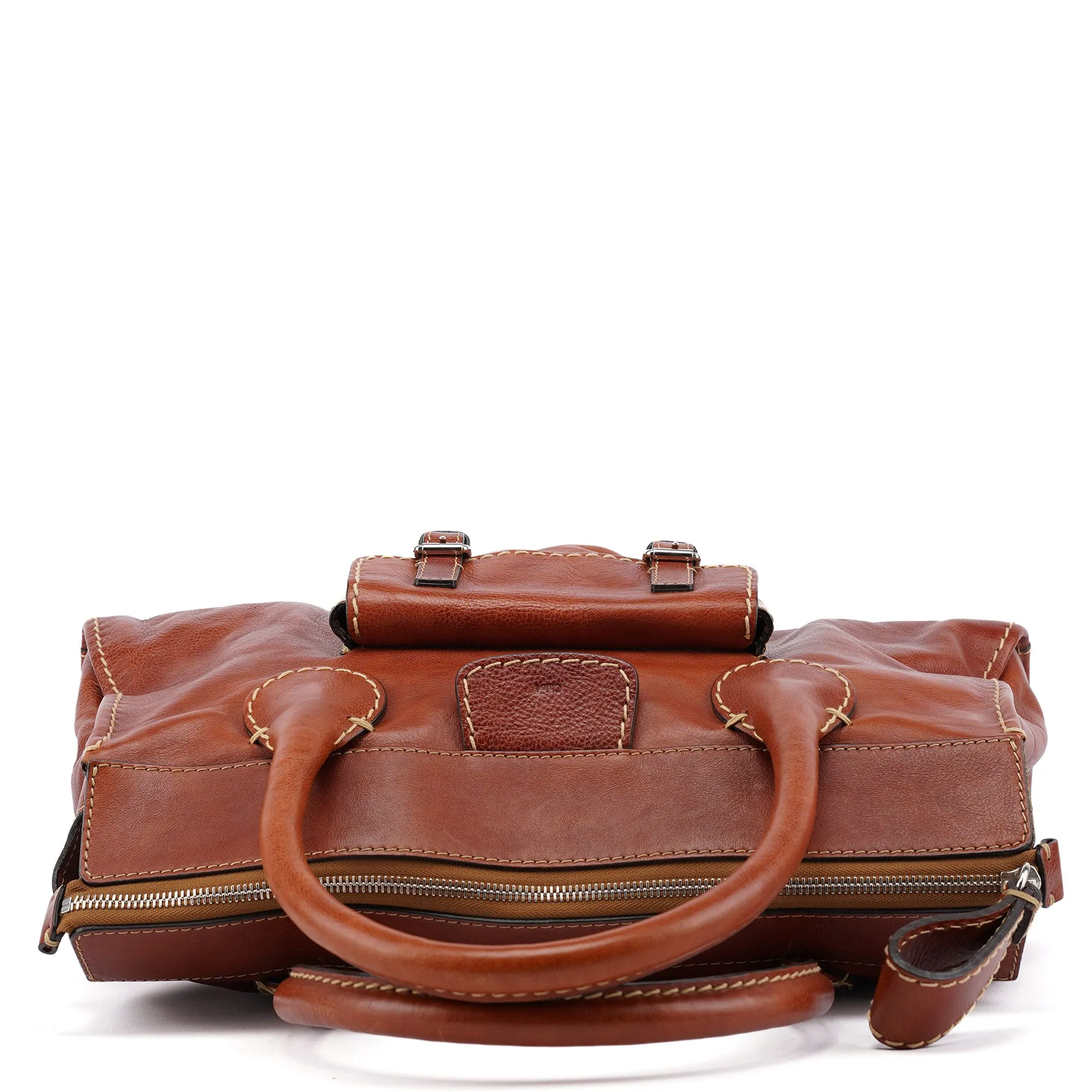 Light Brown Leather Edith Tote Bag