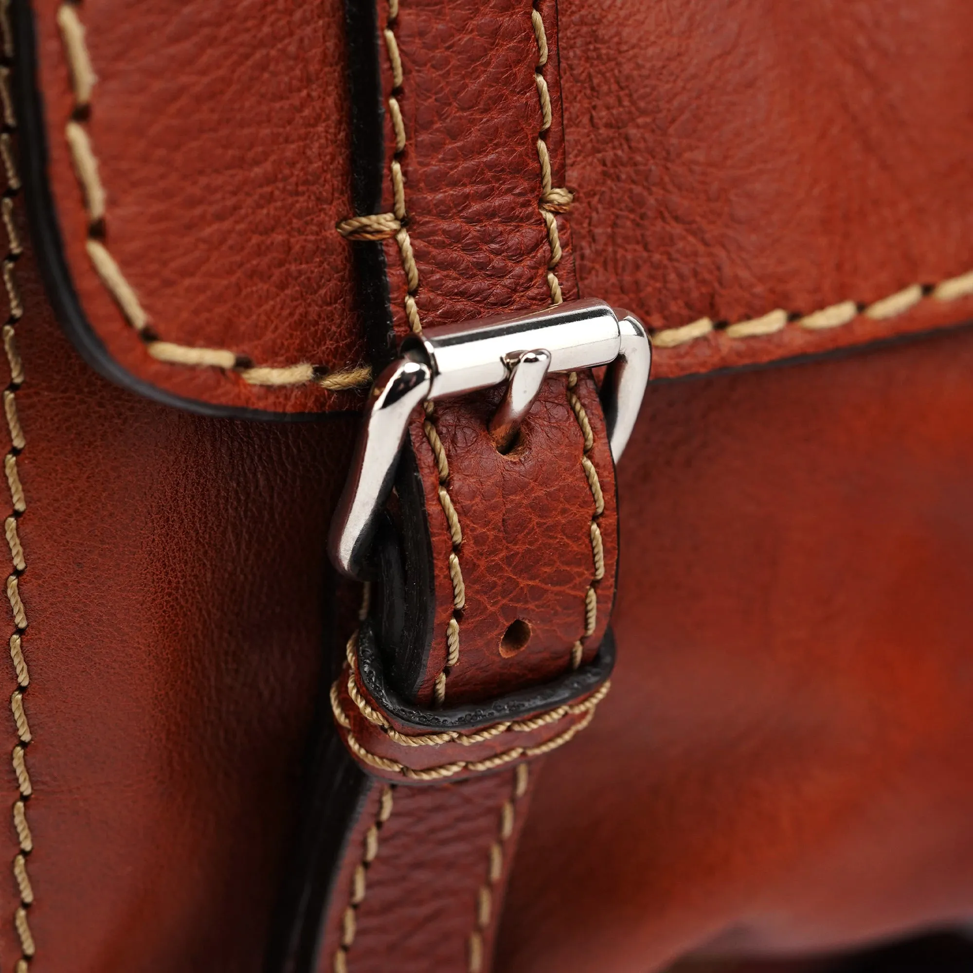 Light Brown Leather Edith Tote Bag