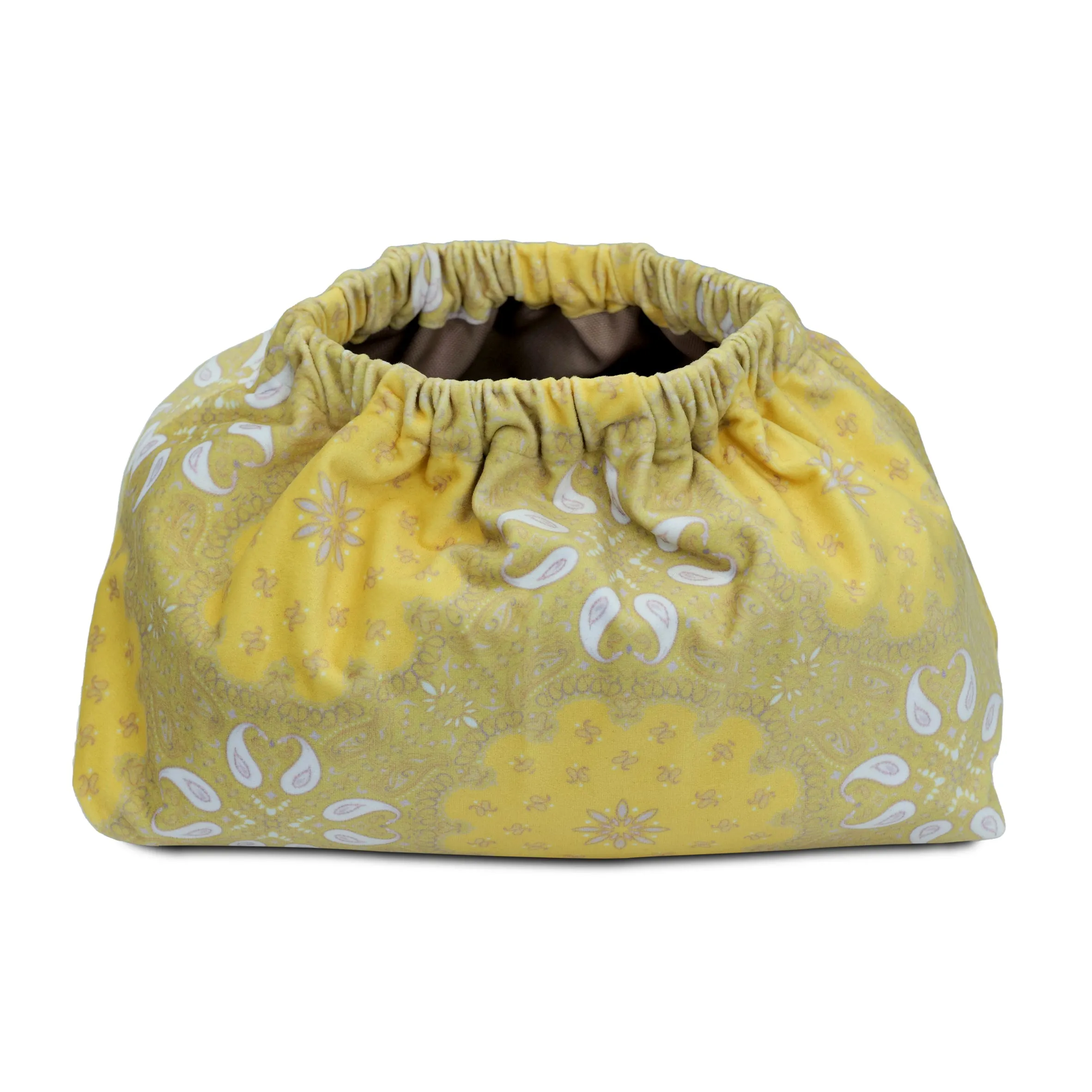 Lime Green Clutch Bag in Bandana Print