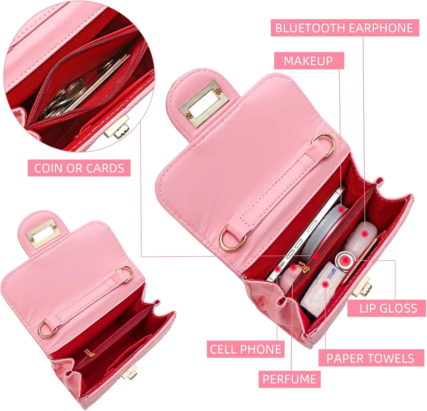 Little Girl Purse Toddler Purse Childrens Purses for Girls (Pink)