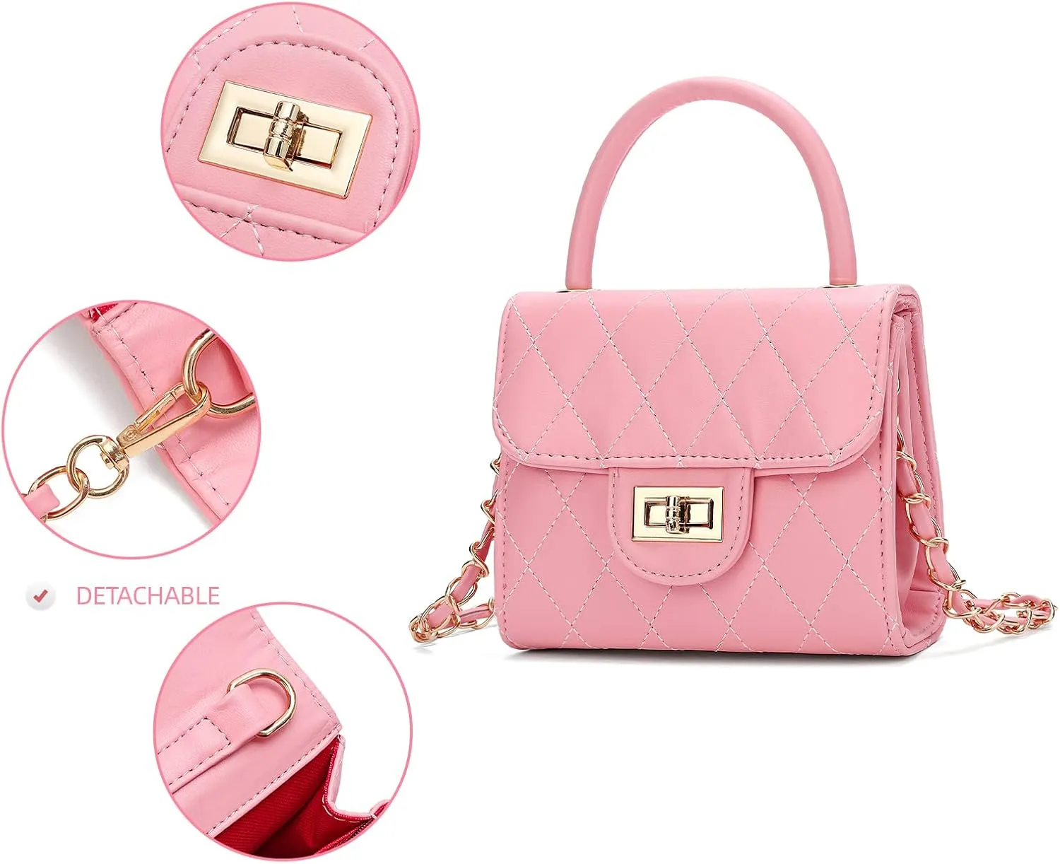 Little Girl Purse Toddler Purse Childrens Purses for Girls (Pink)
