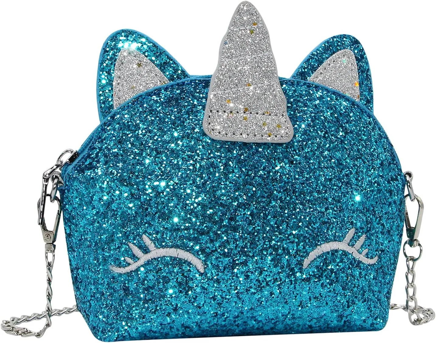 Little Girls Glitter Sequin Crossbody Purses Small Unicorn Handbag Messenger Shoulder Bag Gifts for Toddlers