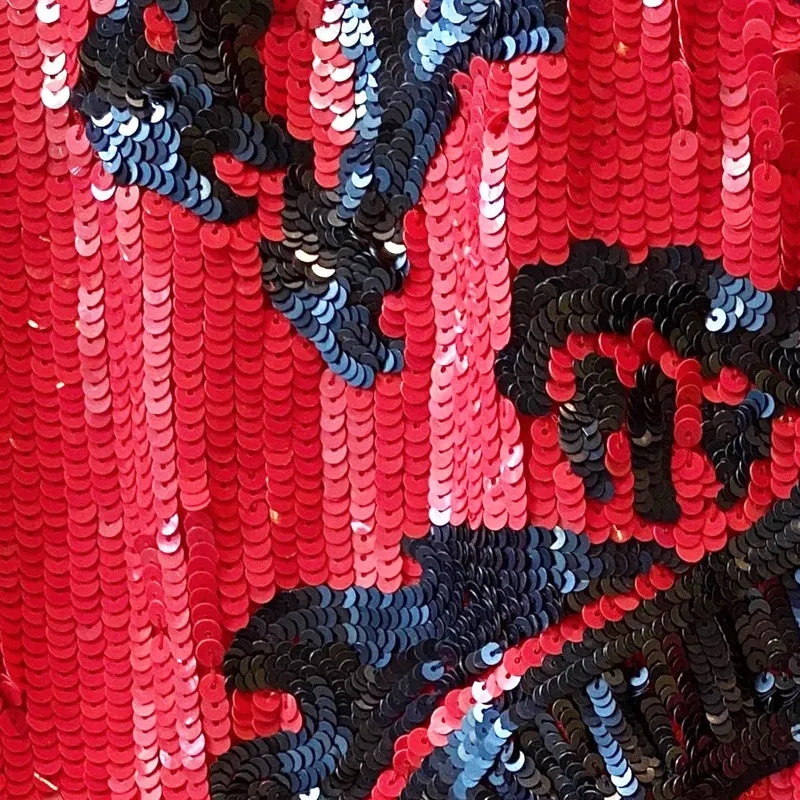 Liza Red Dragon Print Dress - M