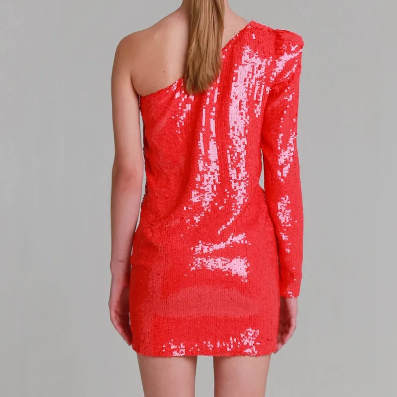Liza Red Dragon Print Dress - M