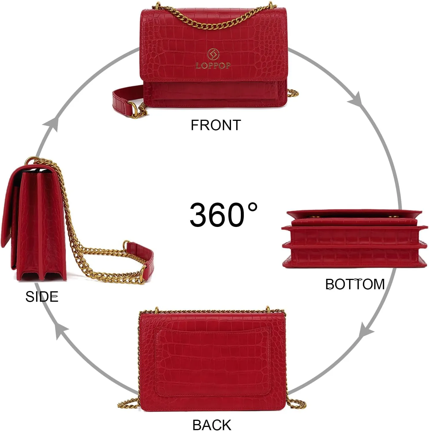 LL LOPPOP Women's Small Classy Crossbody Purse Top Handle Handbags Leather Satchel Bags for Women