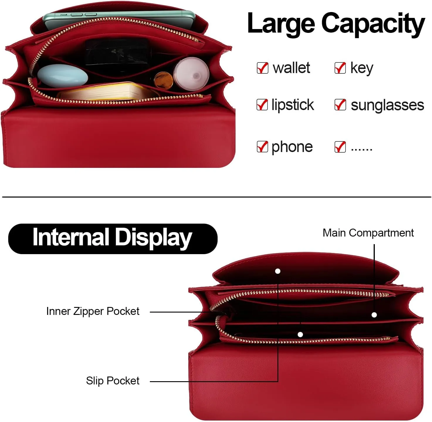 LL LOPPOP Women's Small Classy Crossbody Purse Top Handle Handbags Leather Satchel Bags for Women