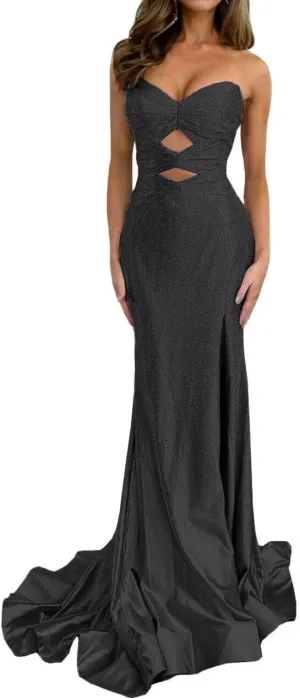 Long Homecoming Dresses Mermaid Prom Dresses Bridesmaid Formal Satin Cocktail Party Gown for Women Teens