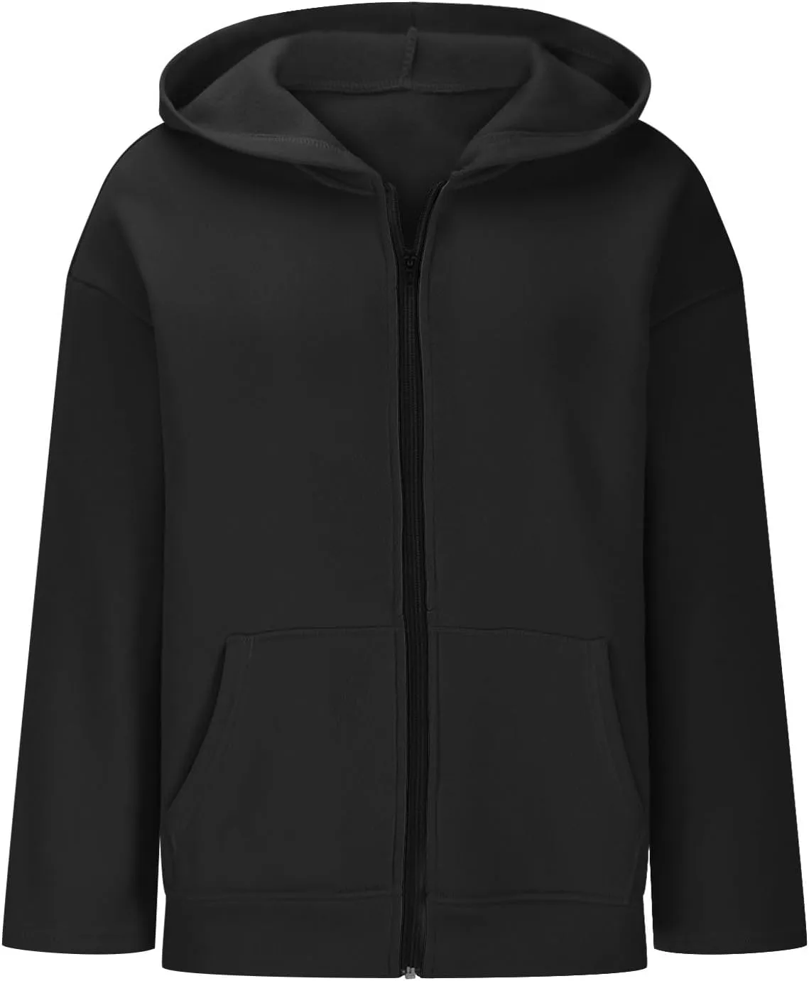 Long Sleeve Hooded Sweatshirt Coat Women Oversize Casual Jacket Zip Up Hoodies Cardigan Loose Outwear Fall Shirt