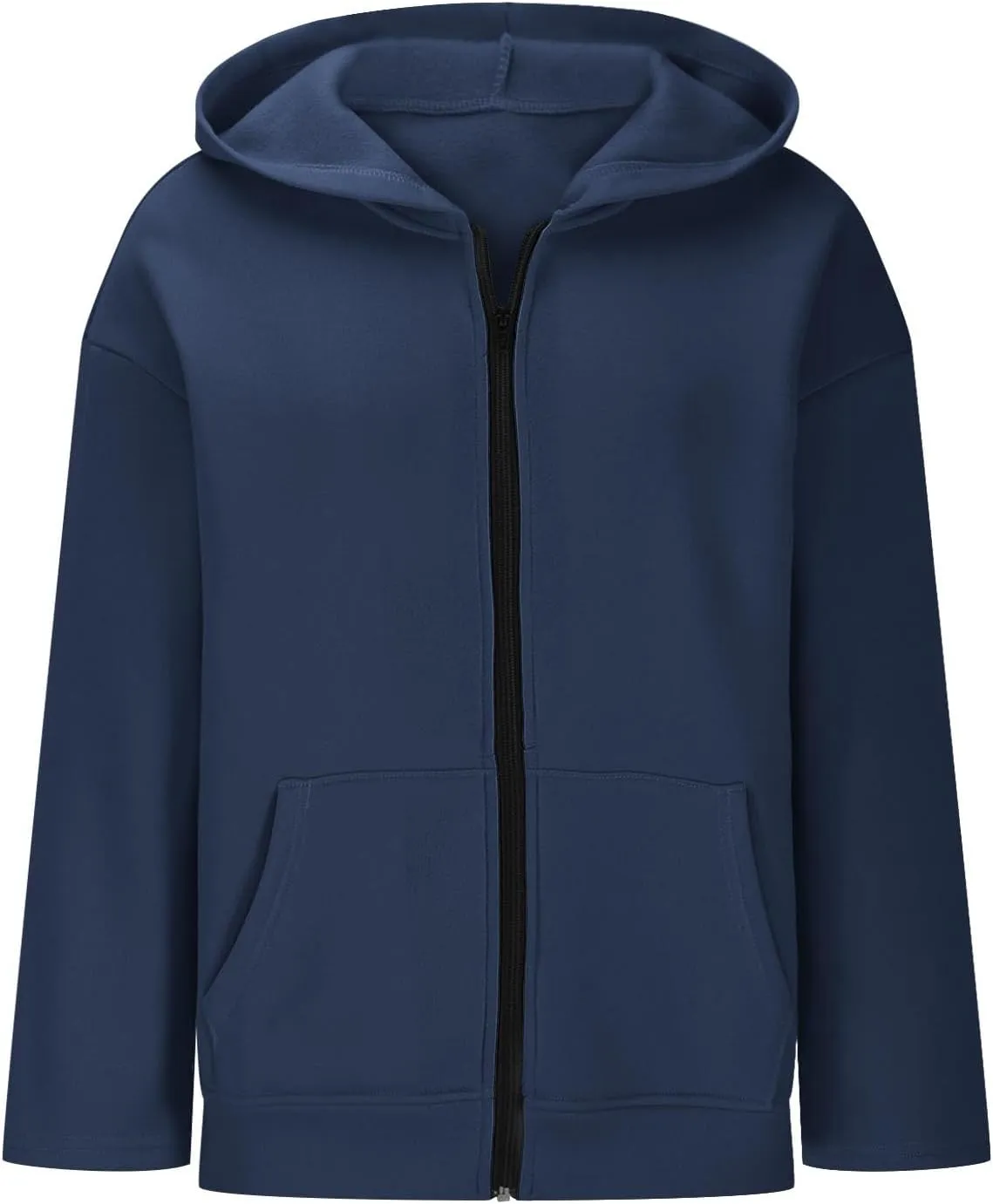Long Sleeve Hooded Sweatshirt Coat Women Oversize Casual Jacket Zip Up Hoodies Cardigan Loose Outwear Fall Shirt