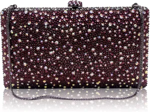 Luxury Crystal Evening Bag for Women Wedding Rhinestone Cocktail Party Clutch Purses AB Stone Prom Metal Box Handbag