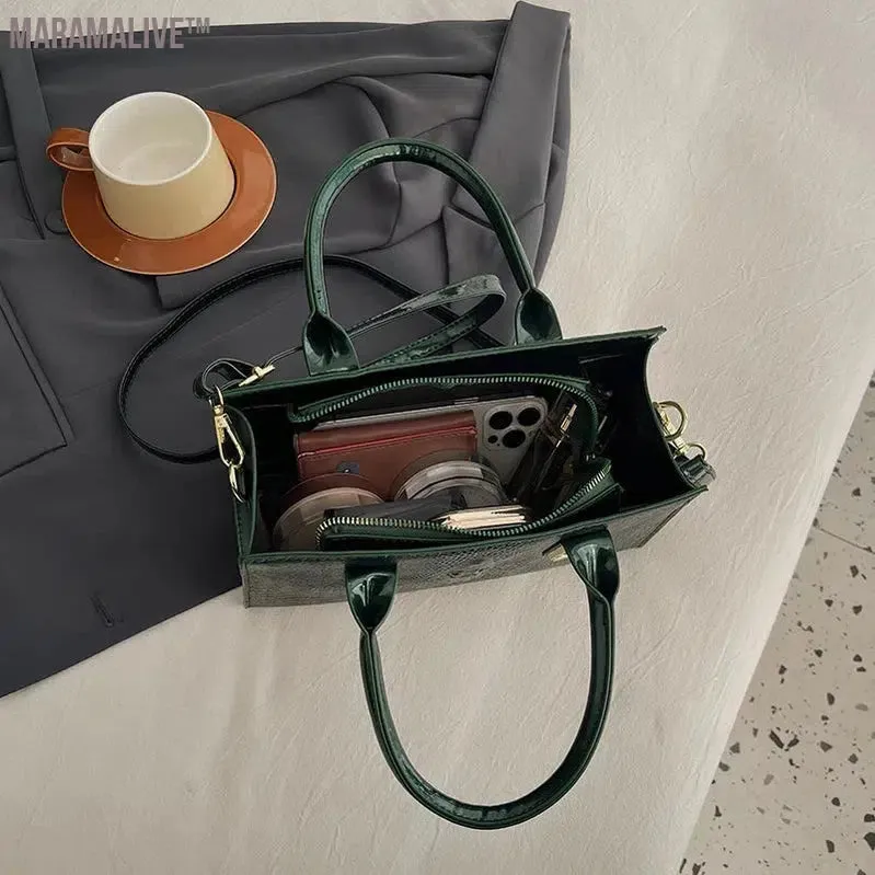 Luxury Purple Women Bag Pu Leather Handbag Large Capacity Shoulder Crossbody Bag For Women Designer Tote Classic Hand Bag Sac