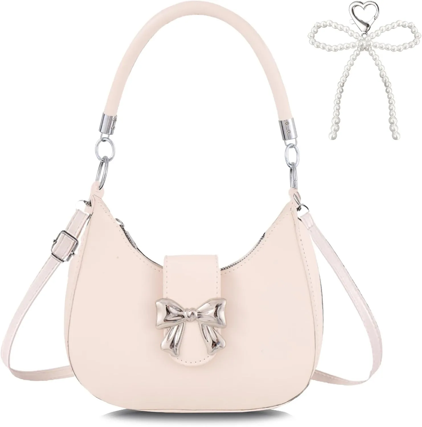 LYDZTION Shoudler Bag for Women,Tote Bag Purses for Women Crescent Adjustable Shoudler Strap Bag,Leather Crossbody Purse