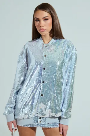 MA CHERIE OVERSIZED SEQUIN BOMBER