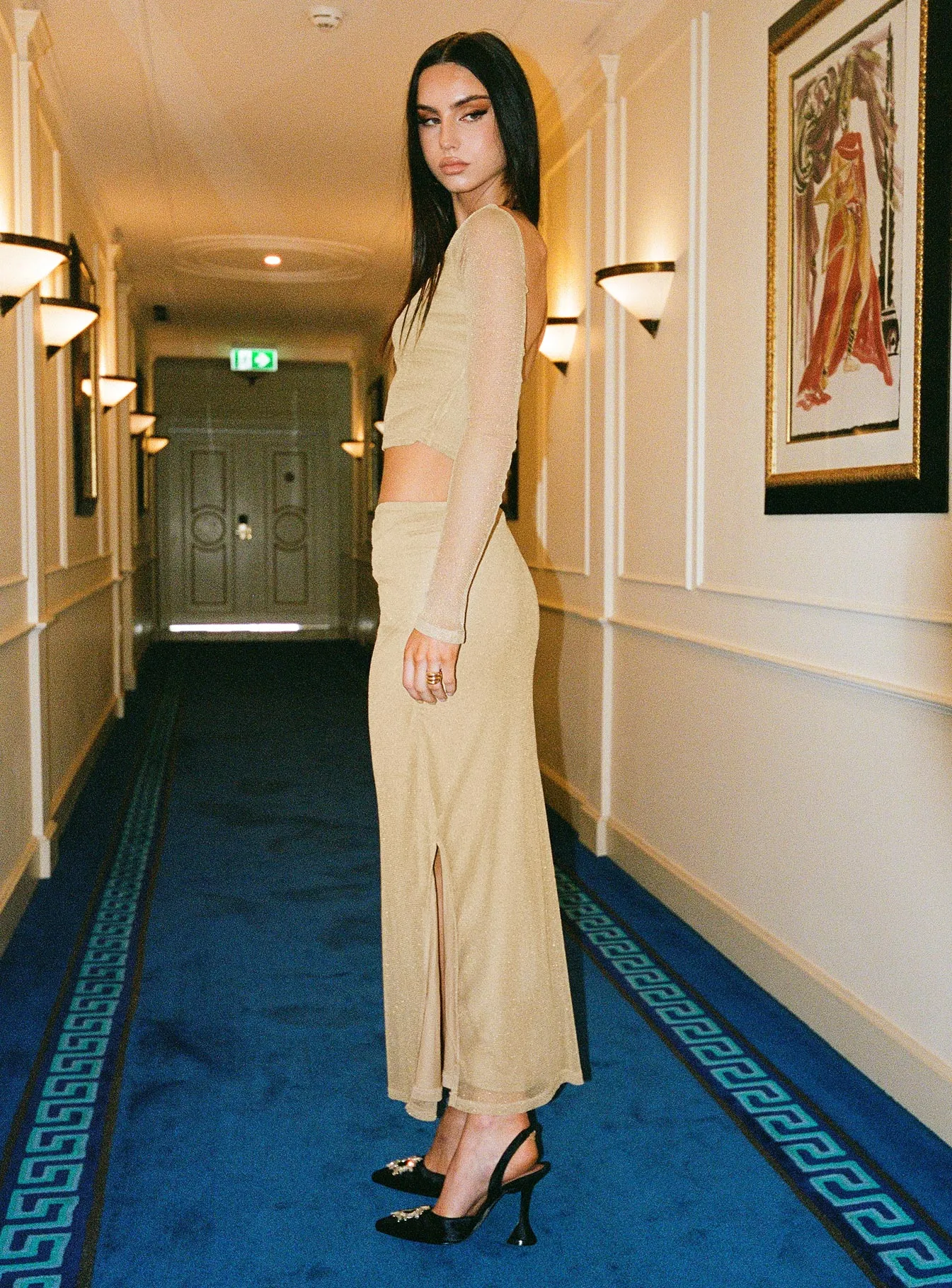 Madang Maxi Skirt Gold