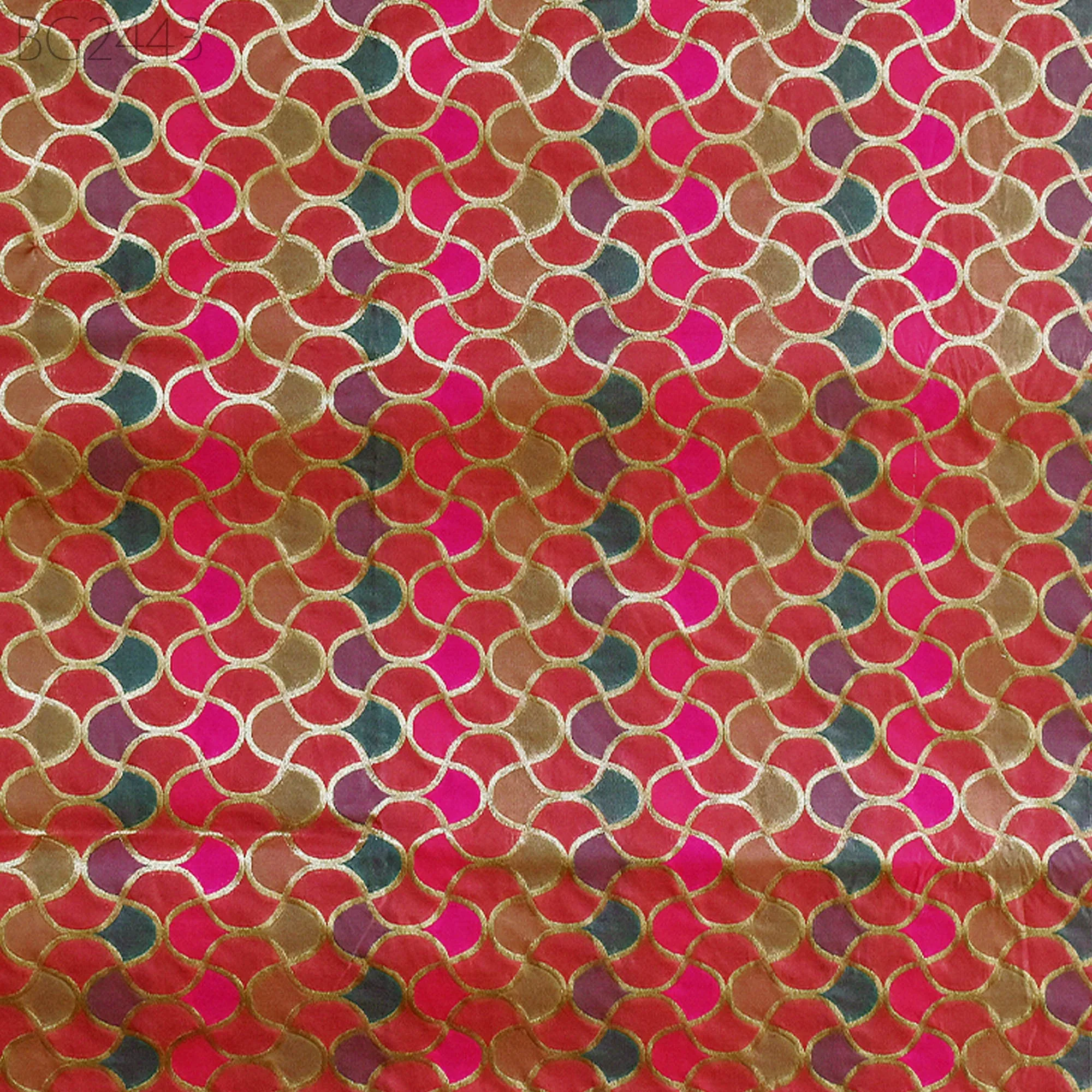 Magenta Brocade Fabric by the Yard Wedding Dresses Lehenga Skirt Jackets Indian Blended Banarasi Dress Material Sewing Home Décor Crafting
