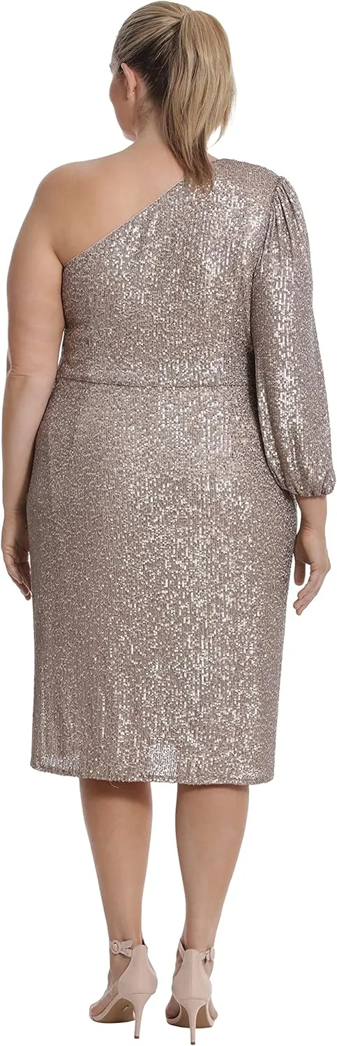 Maggy London Women's Holiday Sequin Dress Event Occasion Cocktail Party Guest of