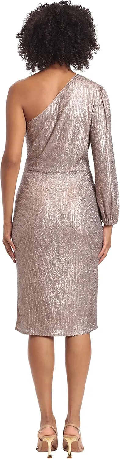 Maggy London Women's Holiday Sequin Dress Event Occasion Cocktail Party Guest of