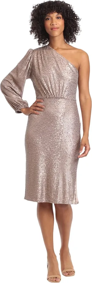 Maggy London Women's Holiday Sequin Dress Event Occasion Cocktail Party Guest of
