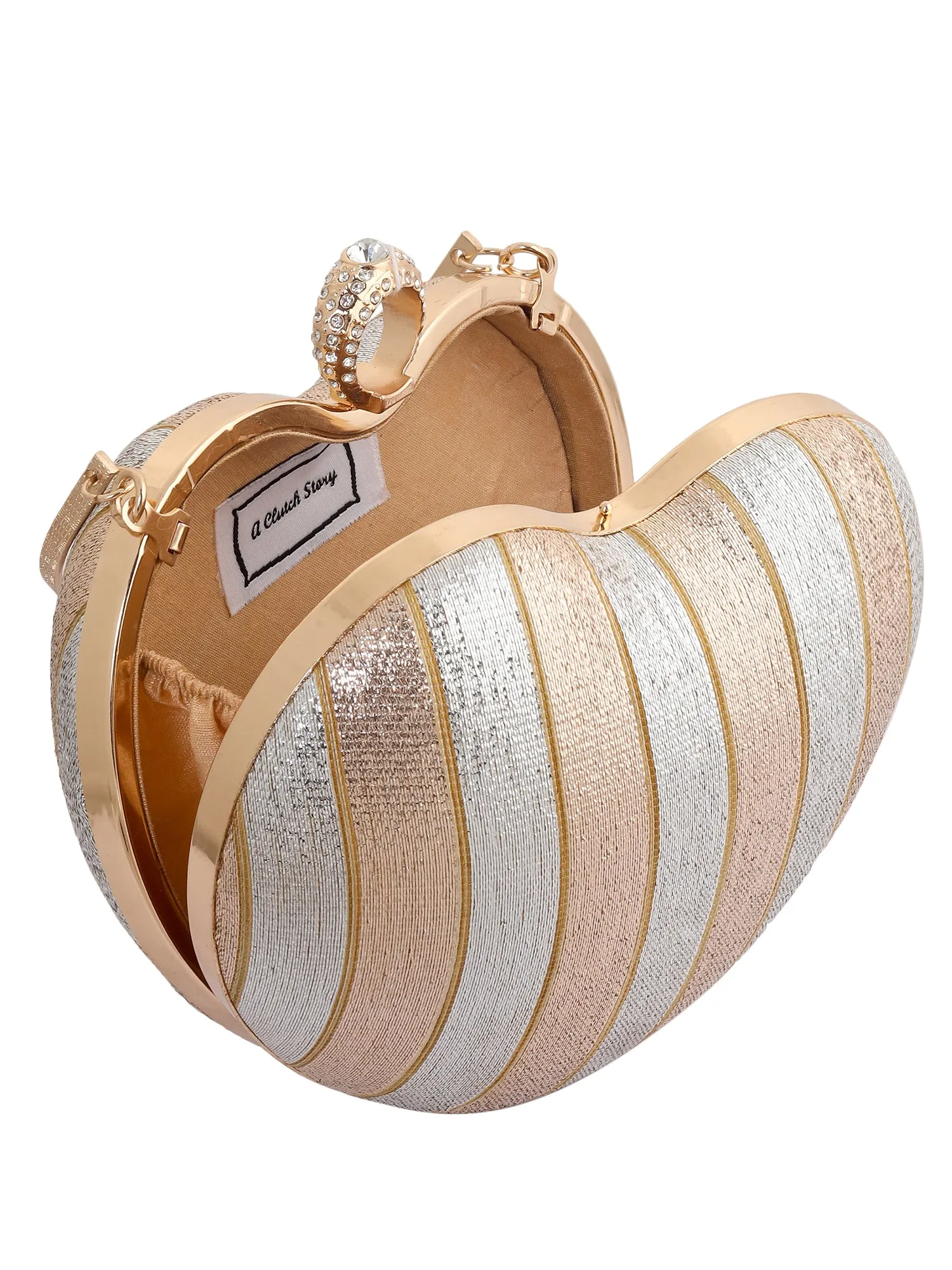 Manisha Rani Heart Brocade Clutch