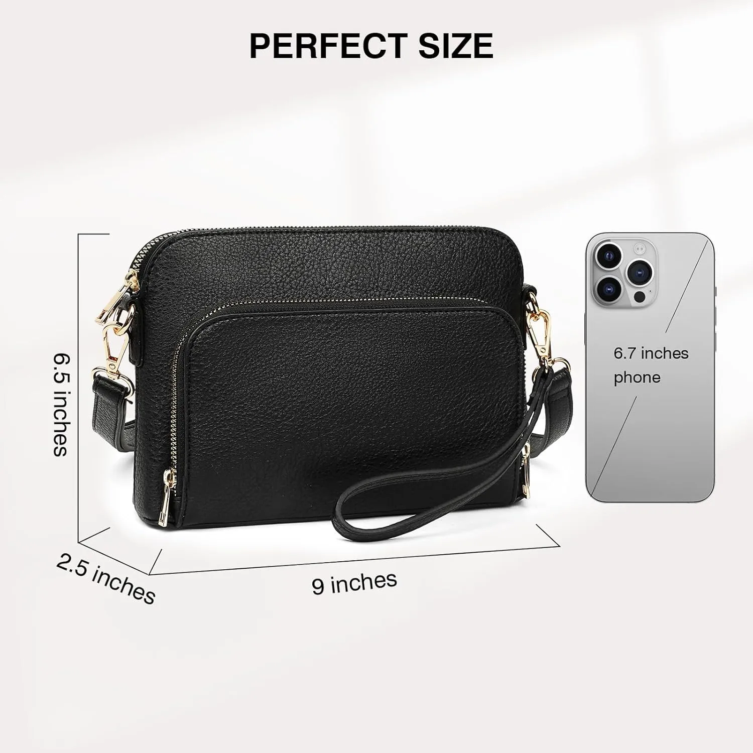 Marvolia Crossbody Bag for Women - PU Leather Shoulder Bag Trendy Small Crossbody Purse Bag for Travel Work Party