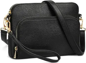 Marvolia Crossbody Bag for Women - PU Leather Shoulder Bag Trendy Small Crossbody Purse Bag for Travel Work Party