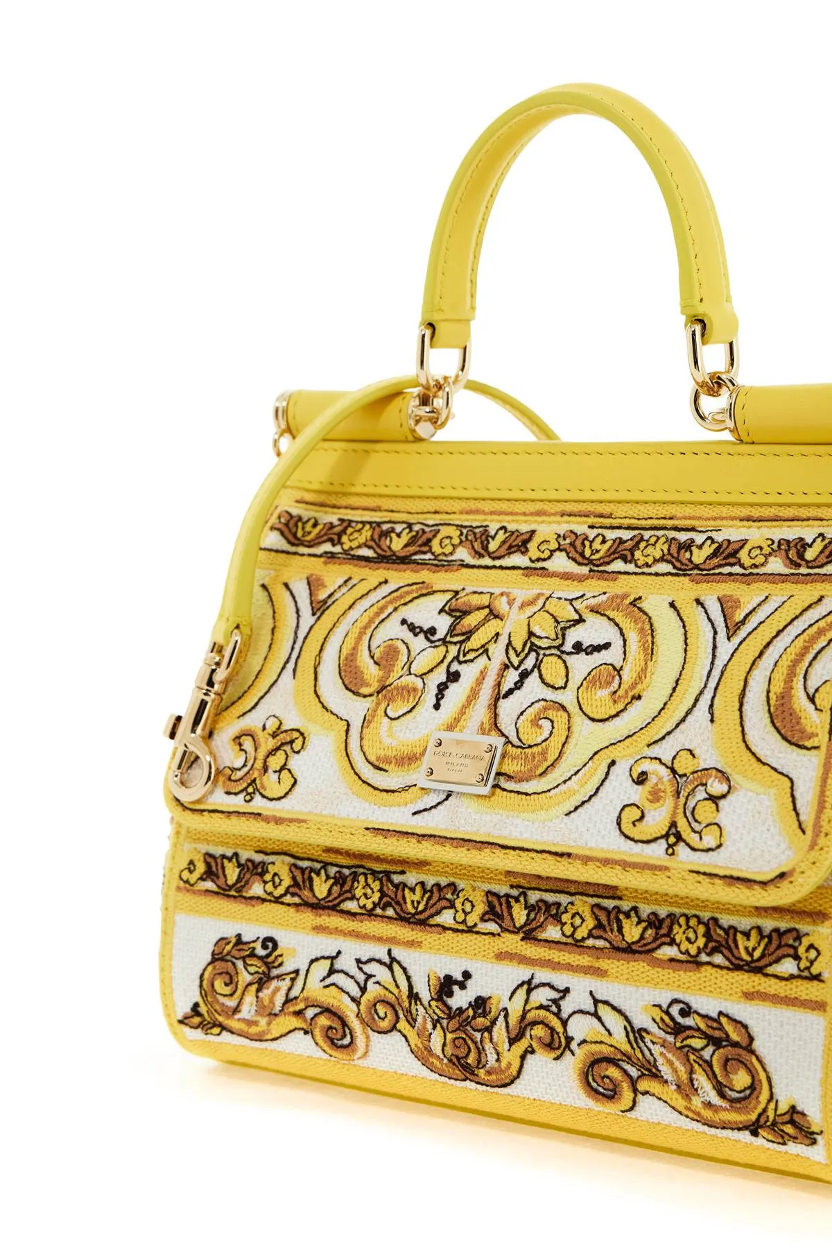 medium sicily handbag with maiolica embroidery