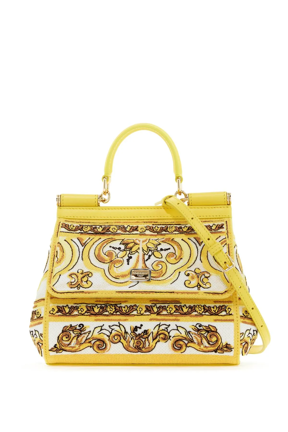 medium sicily handbag with maiolica embroidery