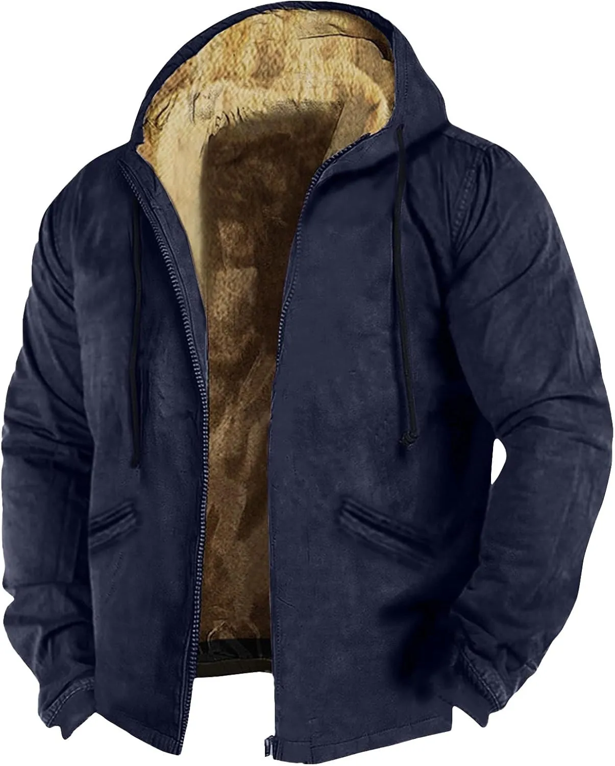 Men's Long Winter Coat Heavyweight Down Jacket Winter Warm Jacket Outerwear Outdoor Thick Casual Hoodies Plus Size