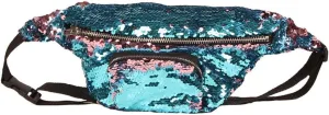 Mermaid Sequin Waist Pack Sport Outdoor Travel Riding Biking Bags Fashion Personality Cross Body Bag Shoulder Bag (Dblue)