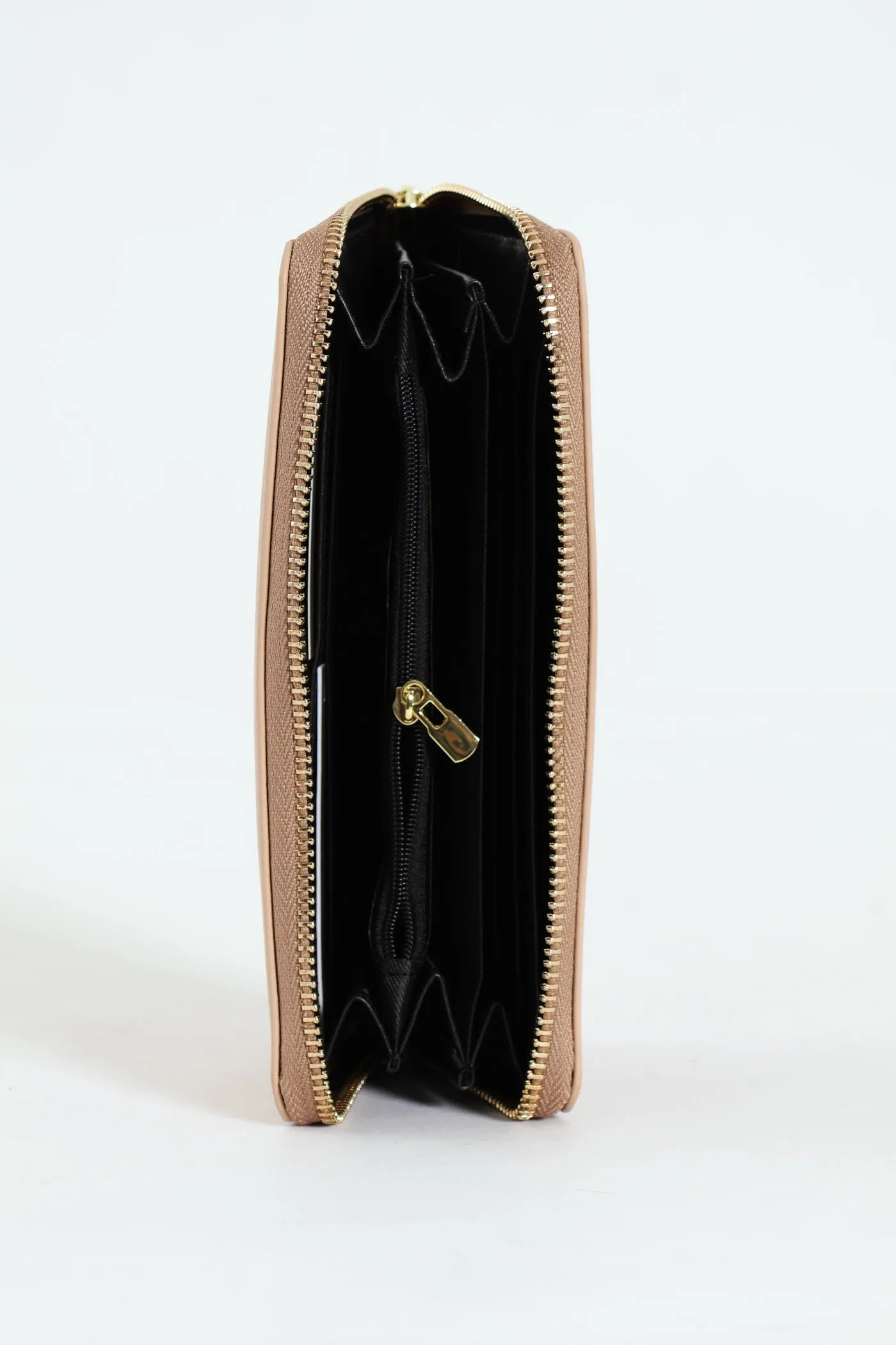 Meryl Smooth Zip Around Purse - Mink