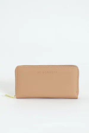 Meryl Smooth Zip Around Purse - Mink