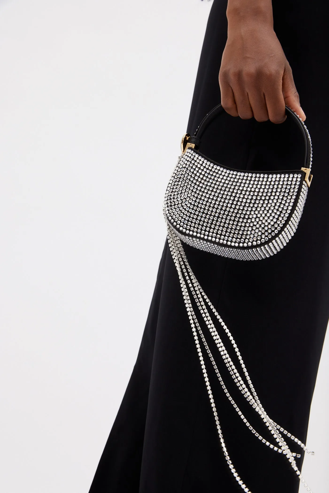 Micro Vesna Black Crystals Bag