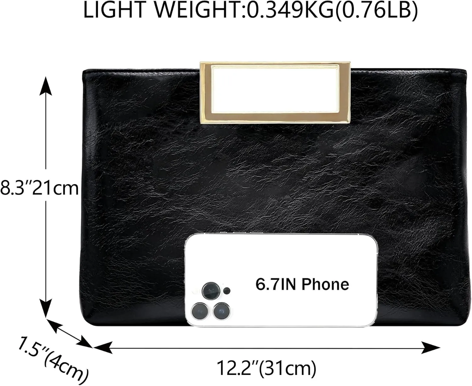 Milisente Clutch Purses for Women Formal Casual Sparkly PU Leather Handbag Purse with Handle for Prom Cocktail Wedding